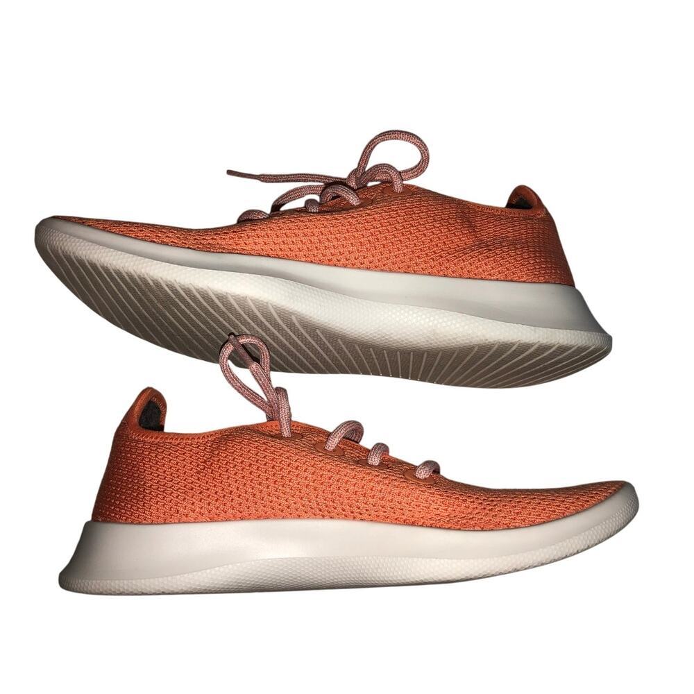 Allbirds Shoes Tree Runner Size 9 Womens Orange Sneaker Lace Up Walking Summer - Picture 4 of 10